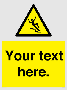 Custom Slippery Stairs Sign